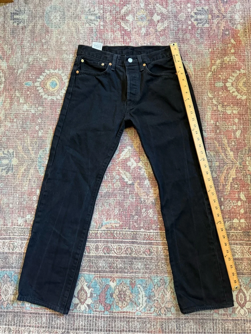 Levi’s Men's 501 Black Straight-Leg Jeans 31 x 30 100% Cotton